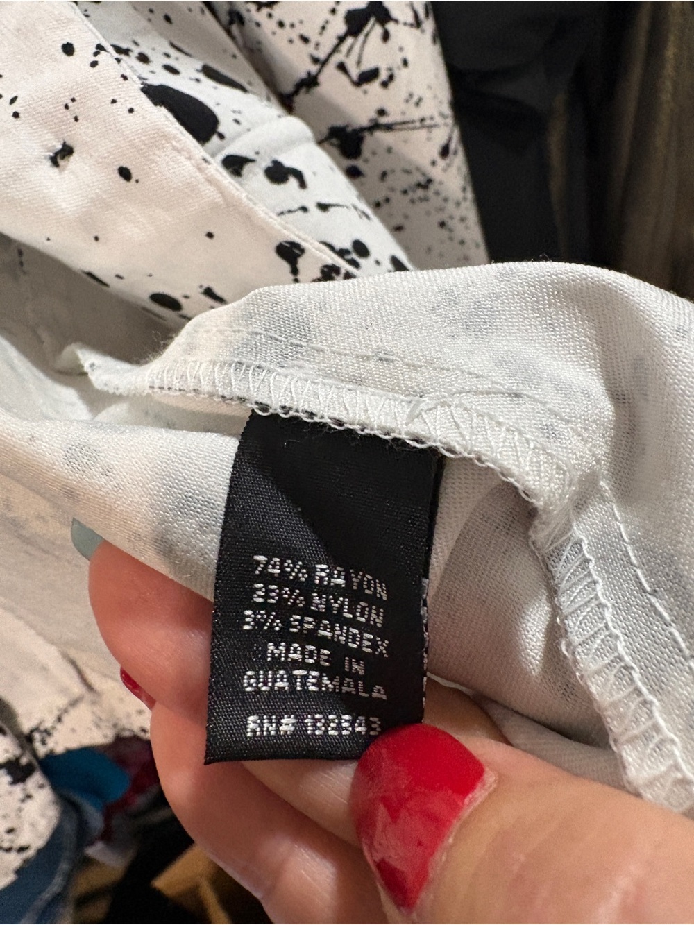 White Blazer with Black Paint-Splatter Print - Picture 4 of 9